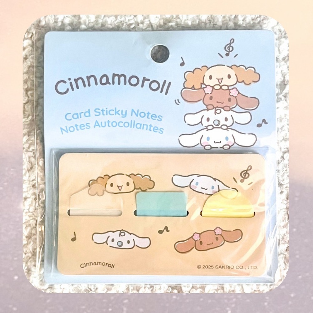 🎉🎉Cinnamoroll Sanrio Sticky Note Tabs - Pastel Yellow & Blue